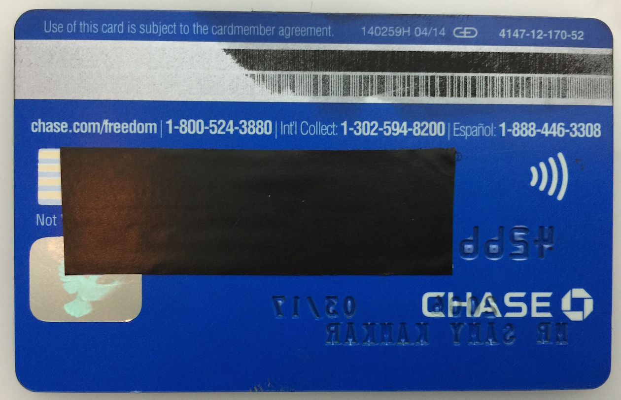 Credit card magnetic stripe